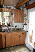 Kitchen and side door onto back deck